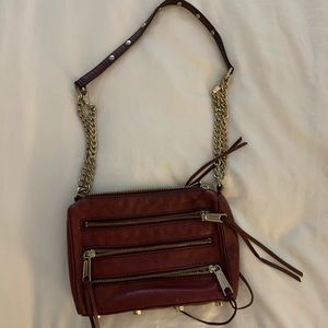 Rebecca Minkoff Leather Crossbody in Wine